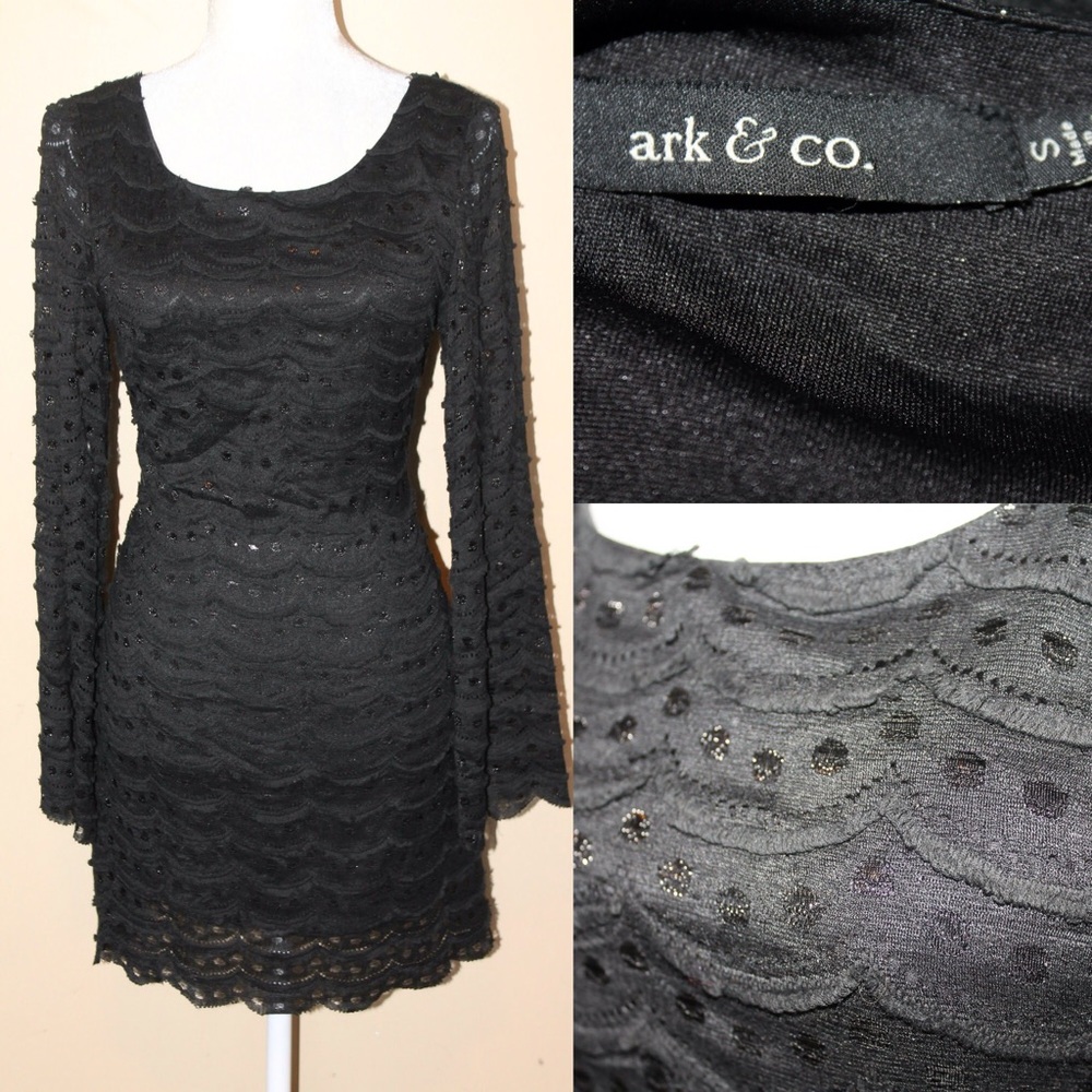 🖤ARK & CO Black lace layered Dress
